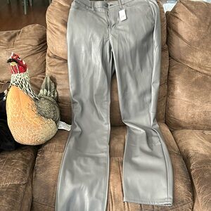 Gap vintage slim high rise gray pleather pants. Sexy yet subtle! Fall/winter fun